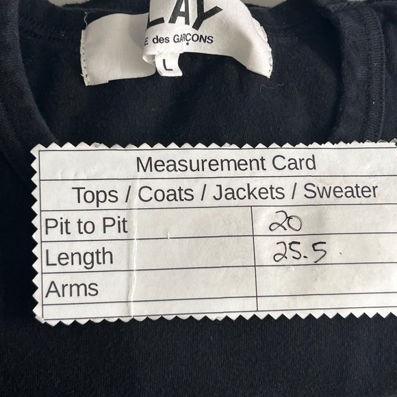 Comme des Garcons Play Shirt Black Large - Picture 10 of 15